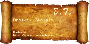 Drozdik Teobald névjegykártya